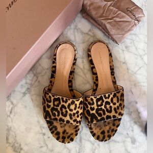 Leopard Pony Hair Gianvito Rossi Sandals
